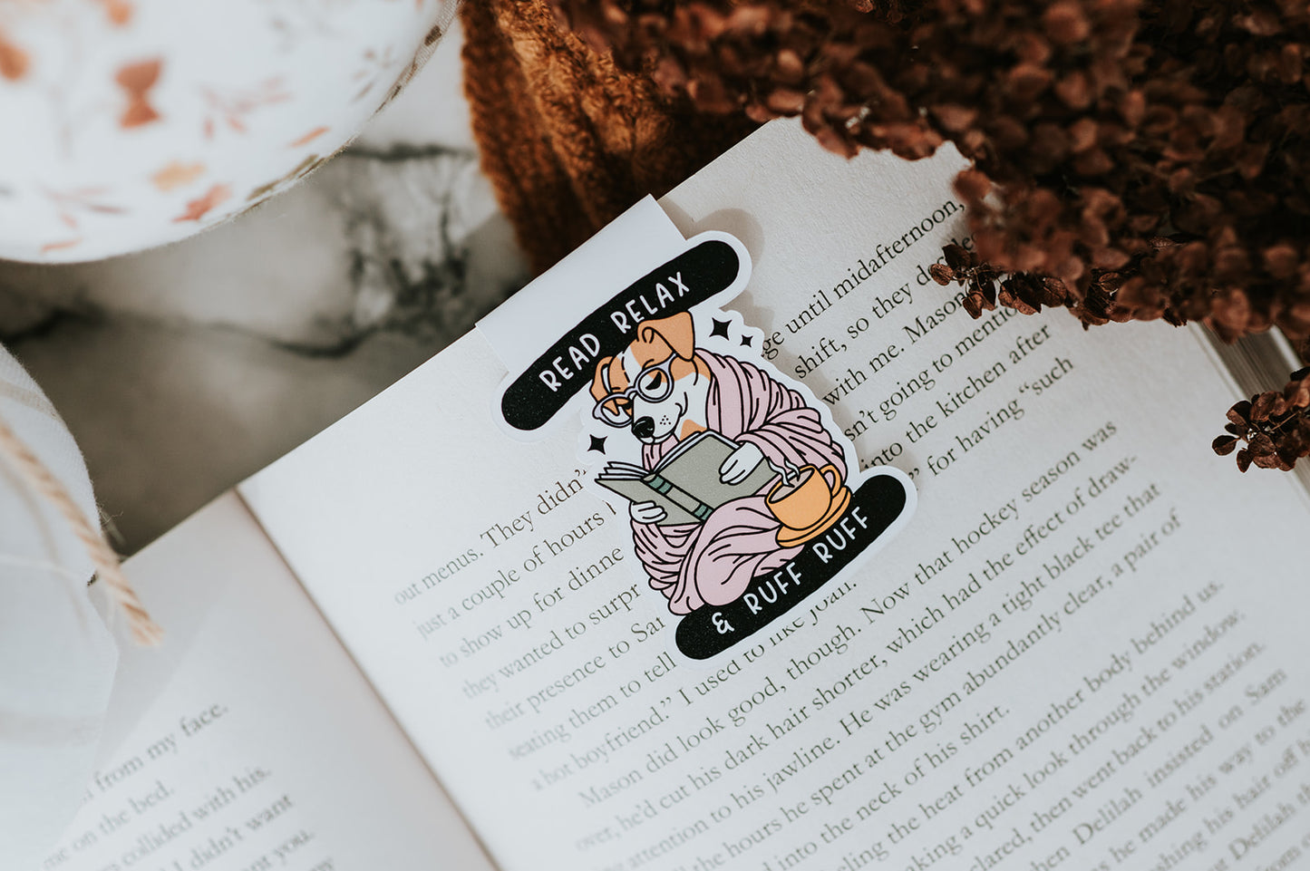 Read, Relax & Ruff Ruff Magnetic Bookmark image 0