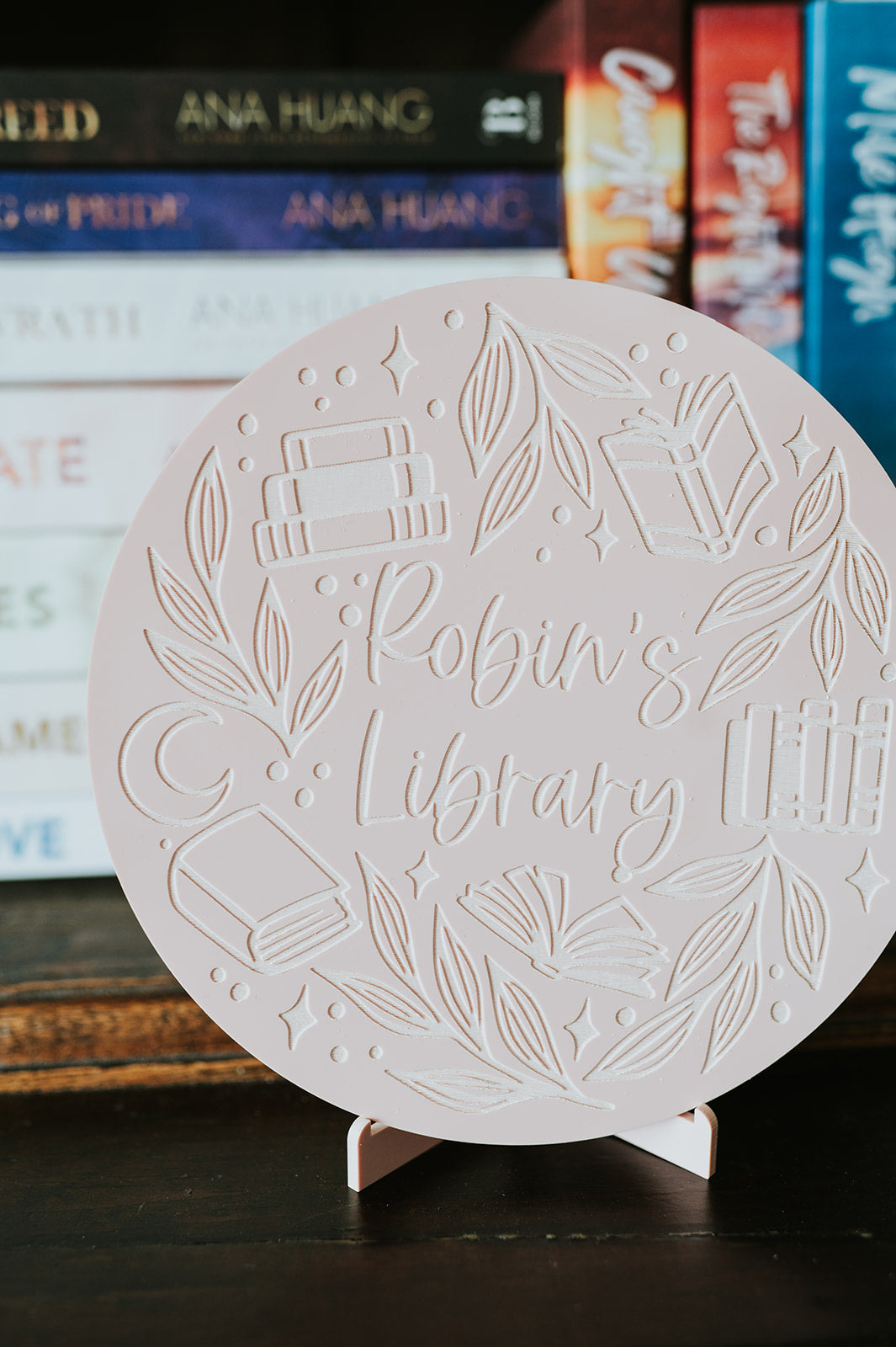 Personalized Library Acrylic Sign w/ Stand image 2