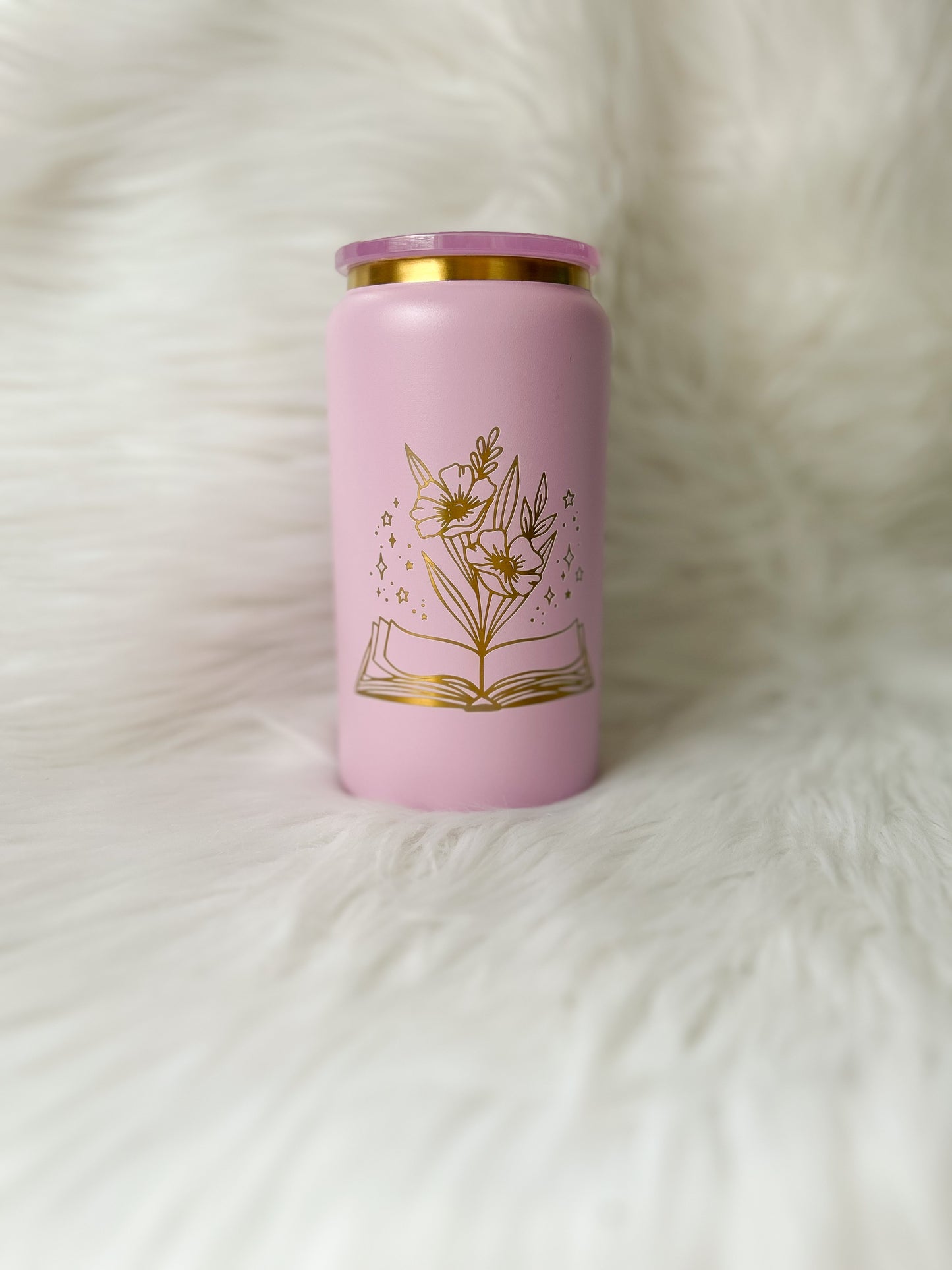 Floral Book 16oz Tumbler image 3