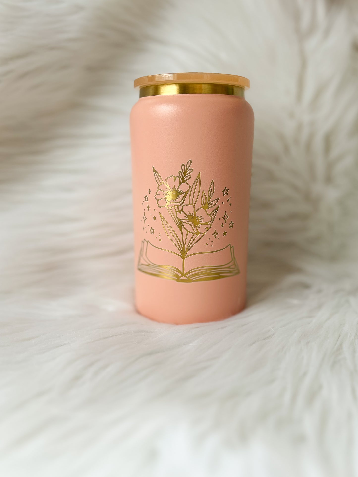 Floral Book 16oz Tumbler image 1