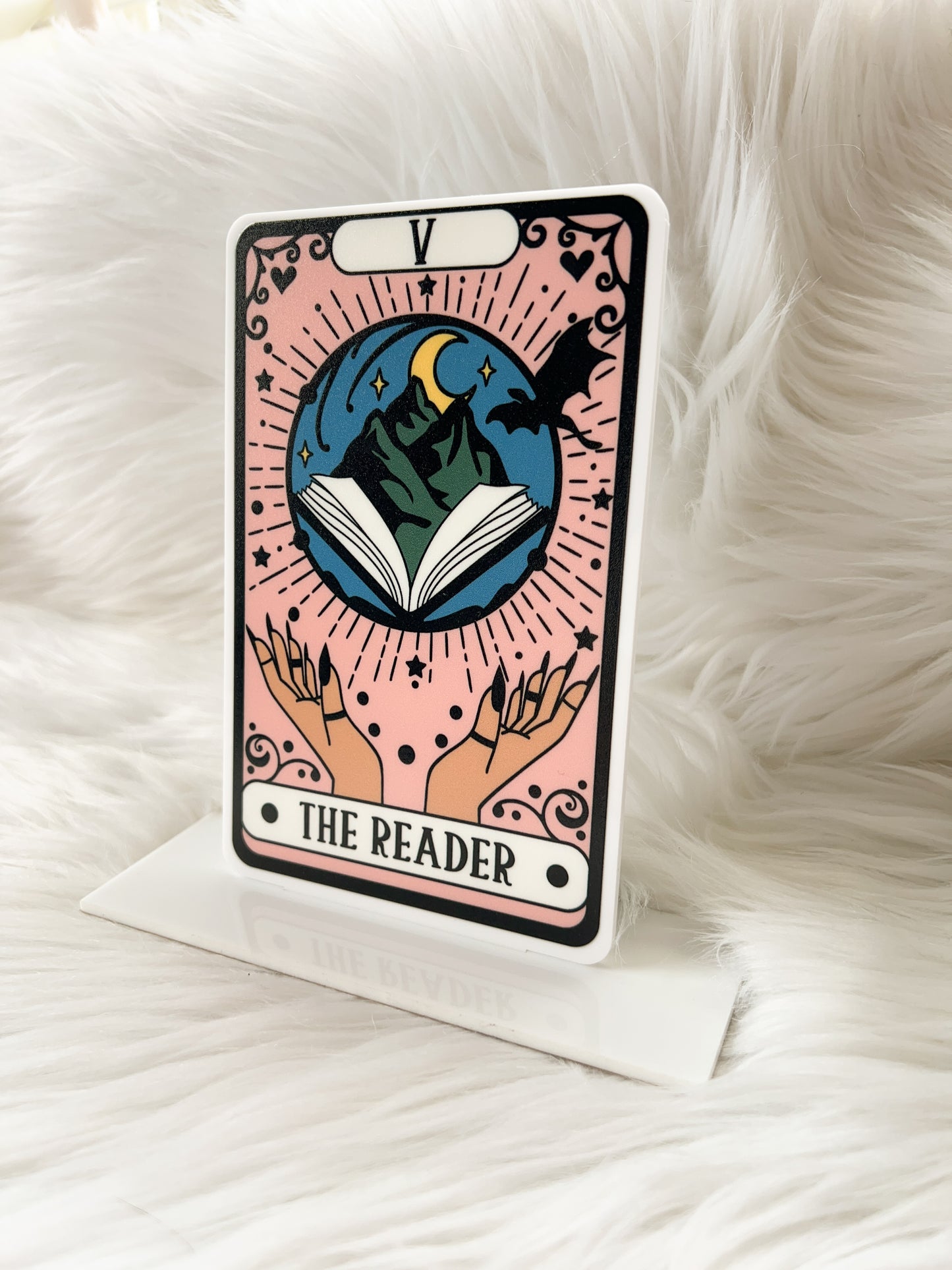 The Reader Tarot Card Acrylic Shelf Sitter w/ Stand image 1