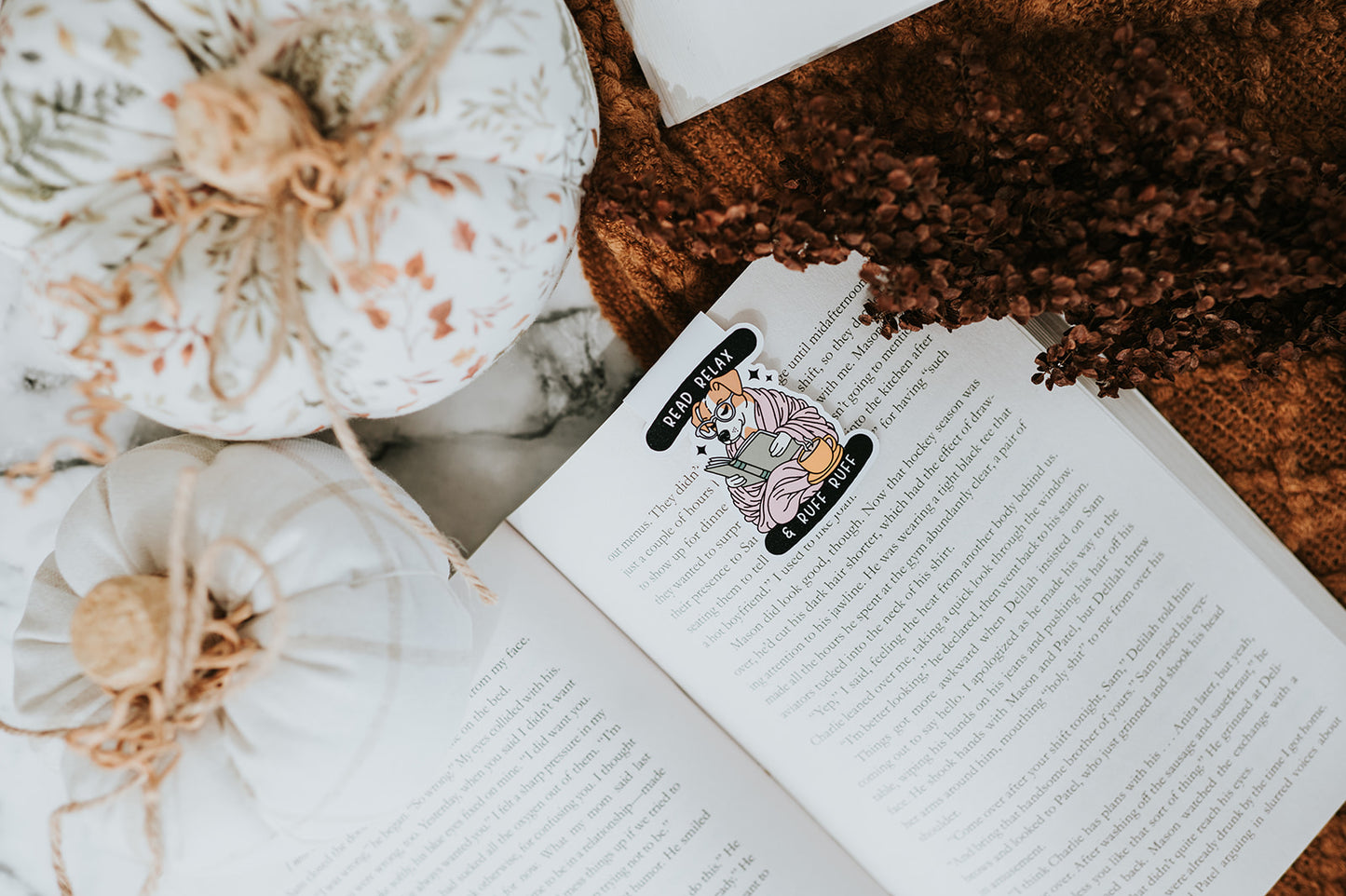 Read, Relax & Ruff Ruff Magnetic Bookmark image 1
