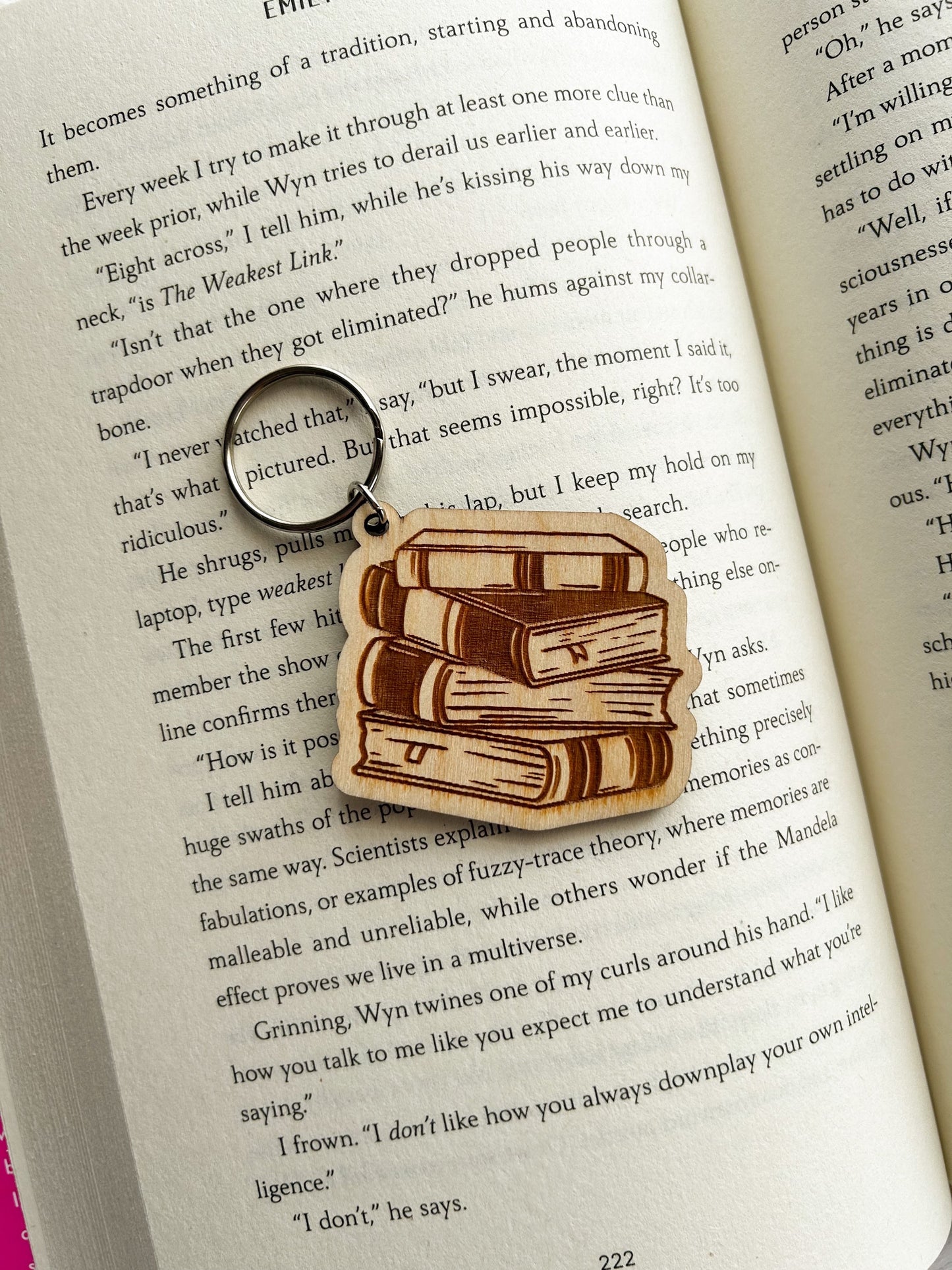 Book Stack Keychain image 0