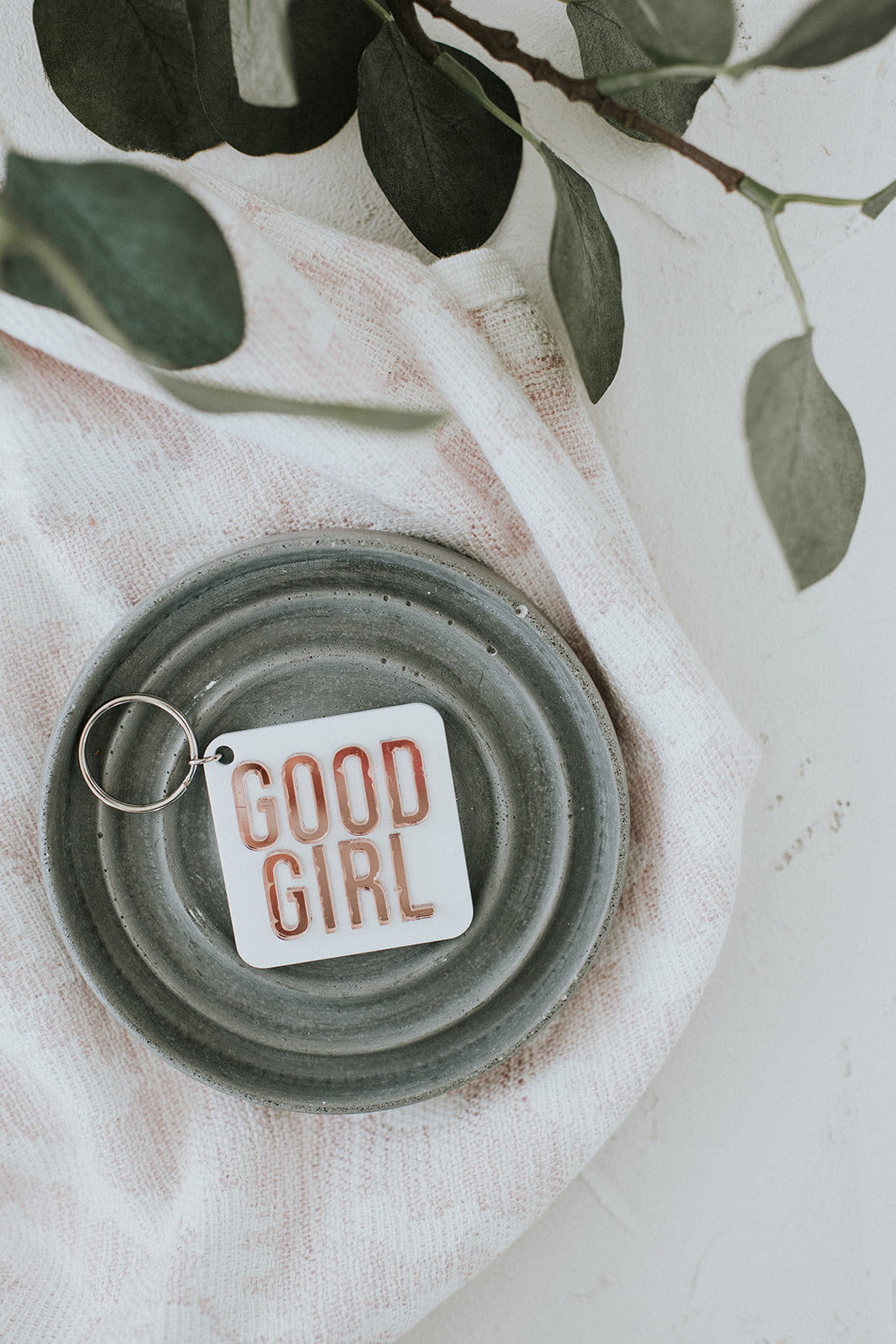 Good Girl Square Acrylic Keychain image 1