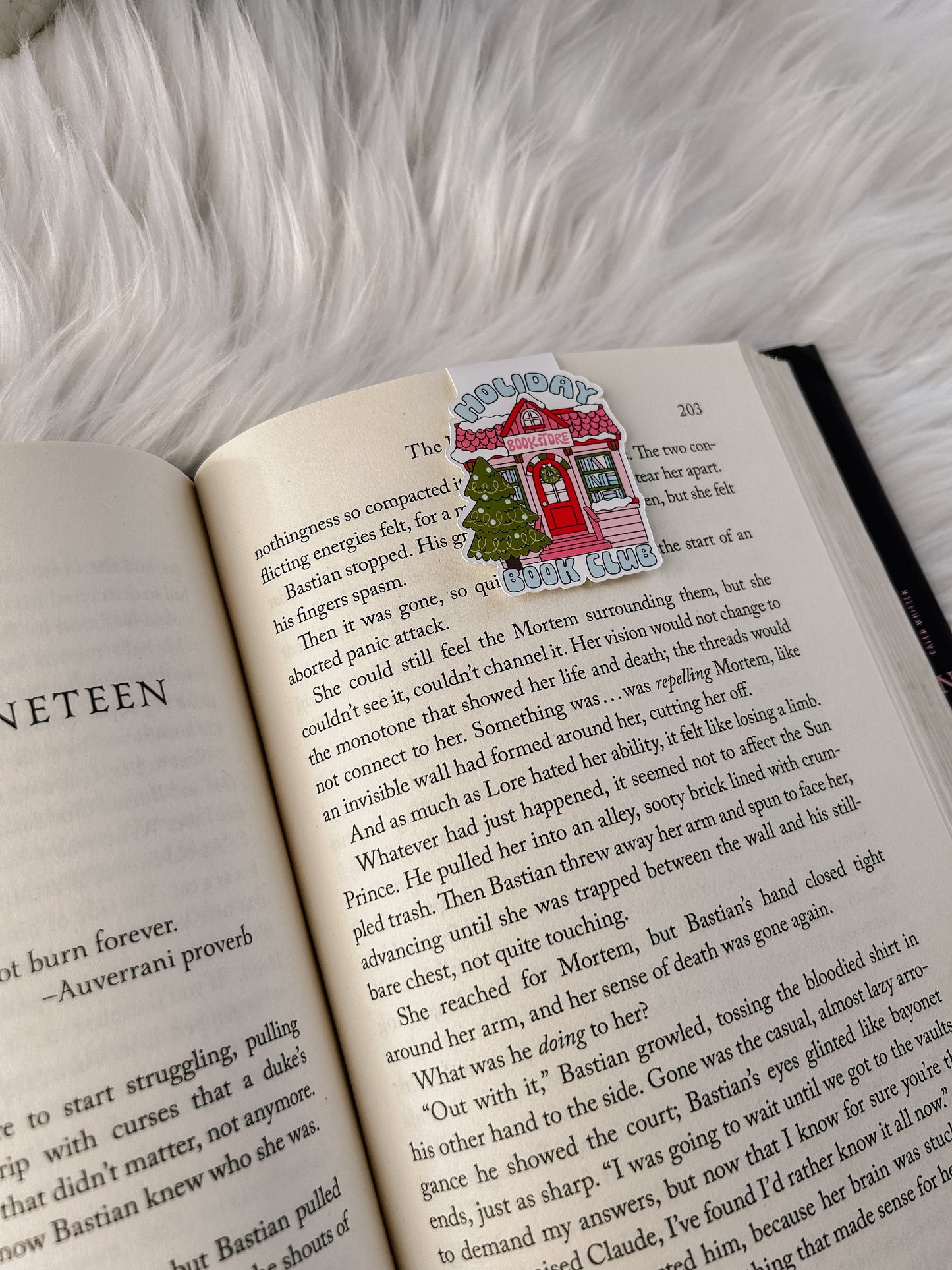 Holiday Book Club Magnetic Bookmark image 1