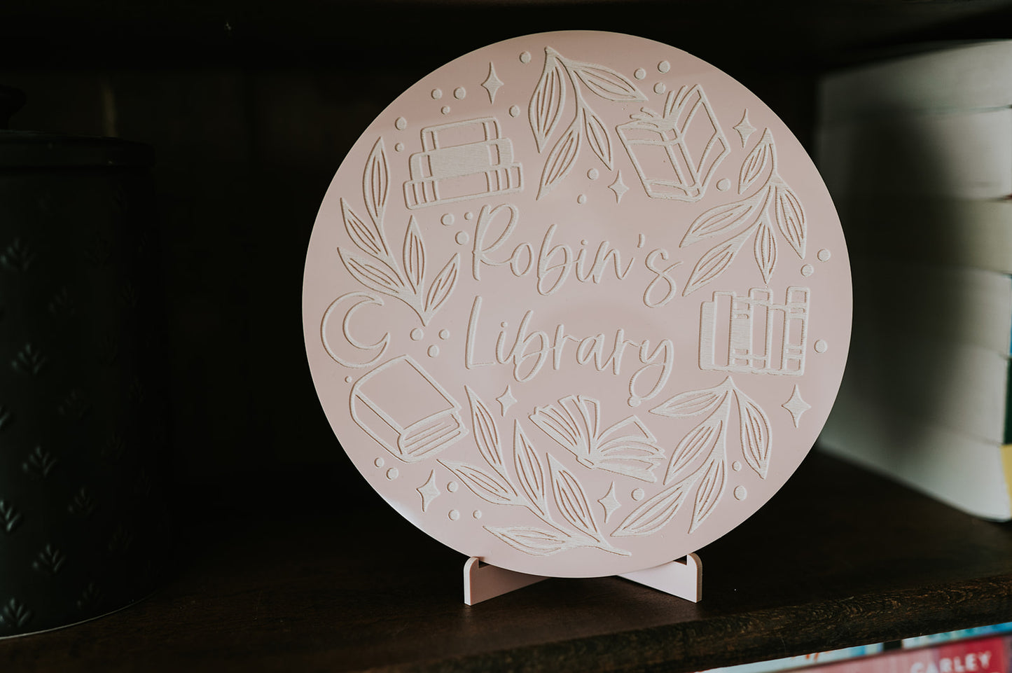 Personalized Library Acrylic Sign w/ Stand image 3