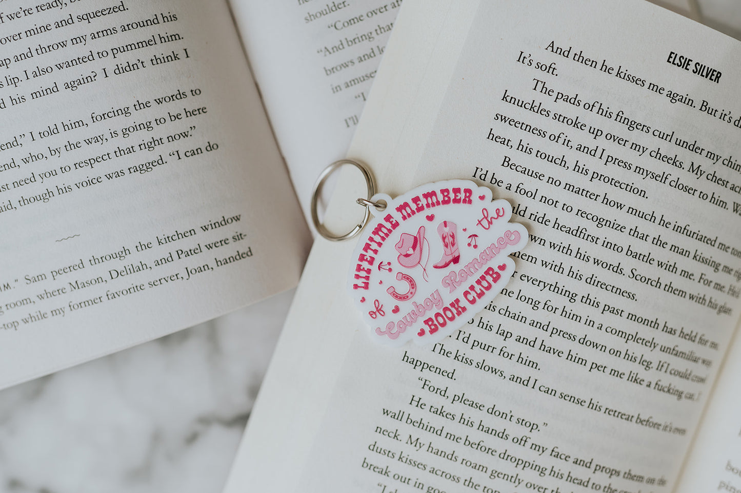 Cowboy Romance Book Club Keychain image 1