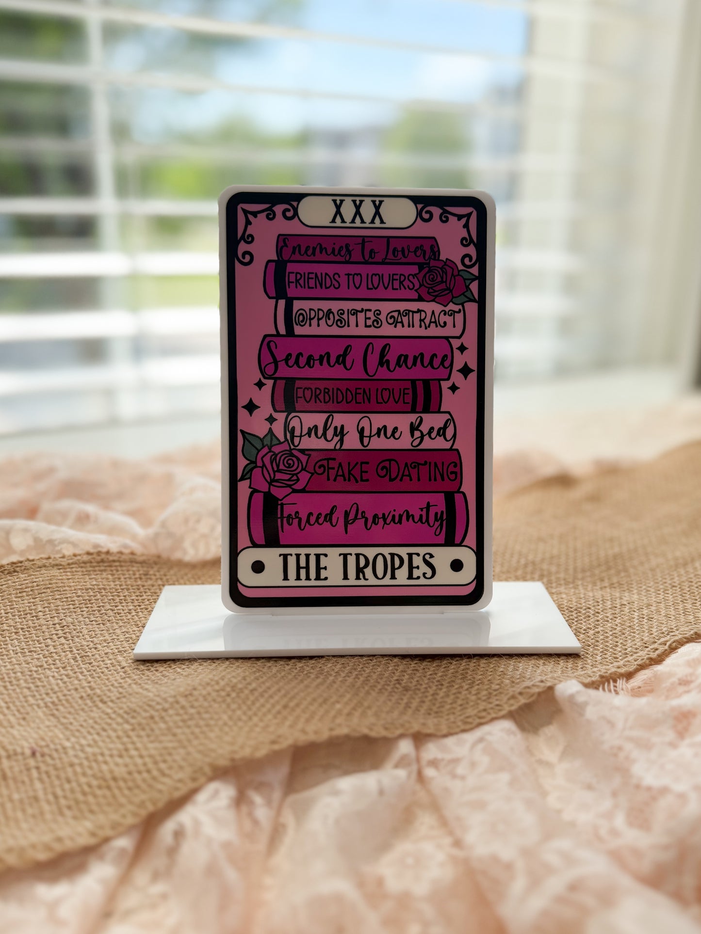 The Tropes Acrylic Shelf Sitter w/ Stand