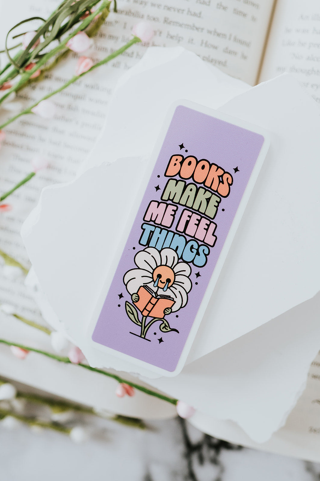 Books Make Me Feel Things Bookmark image 0
