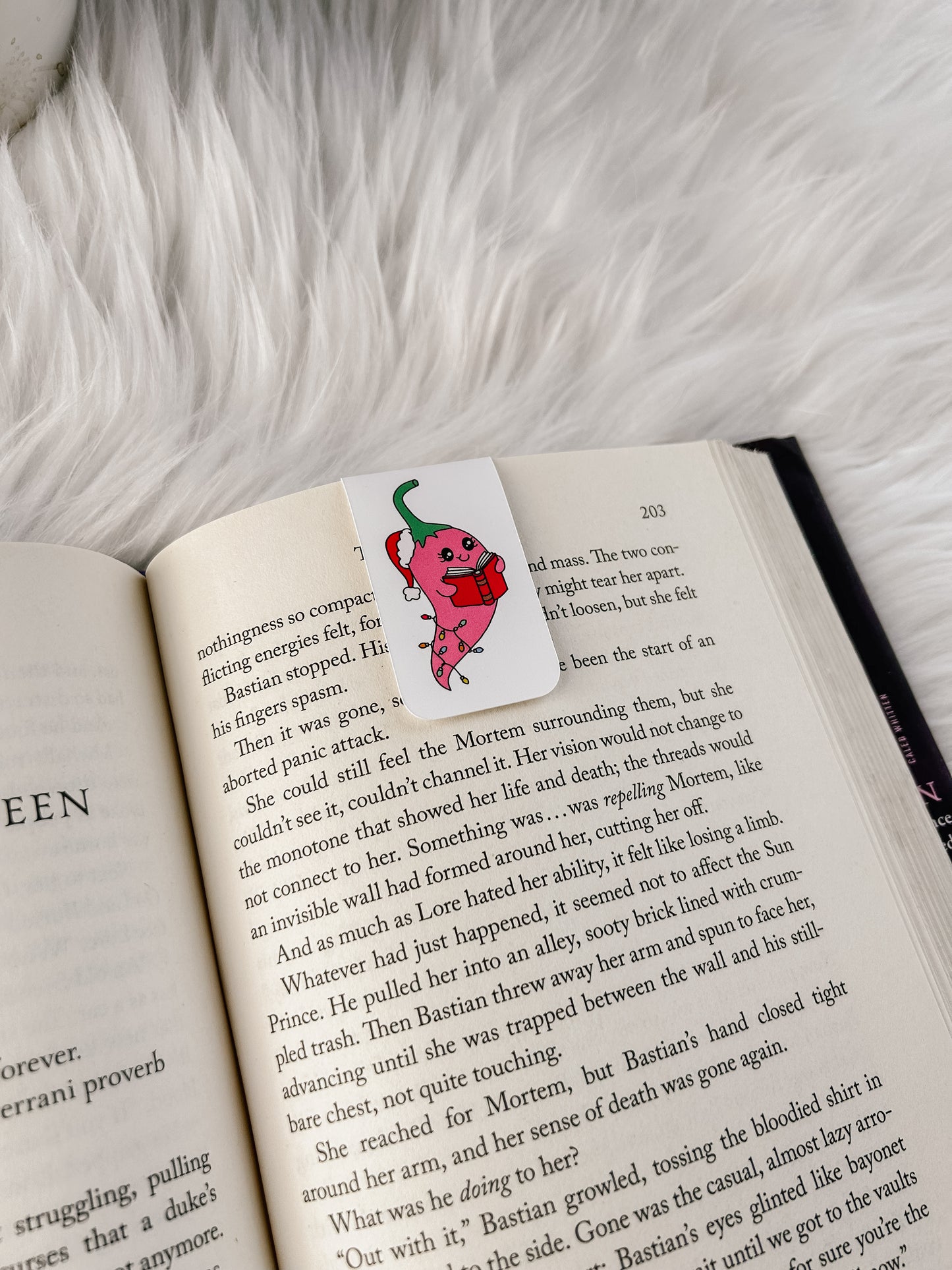Festive Chili Pepper Magnetic Bookmark image 1