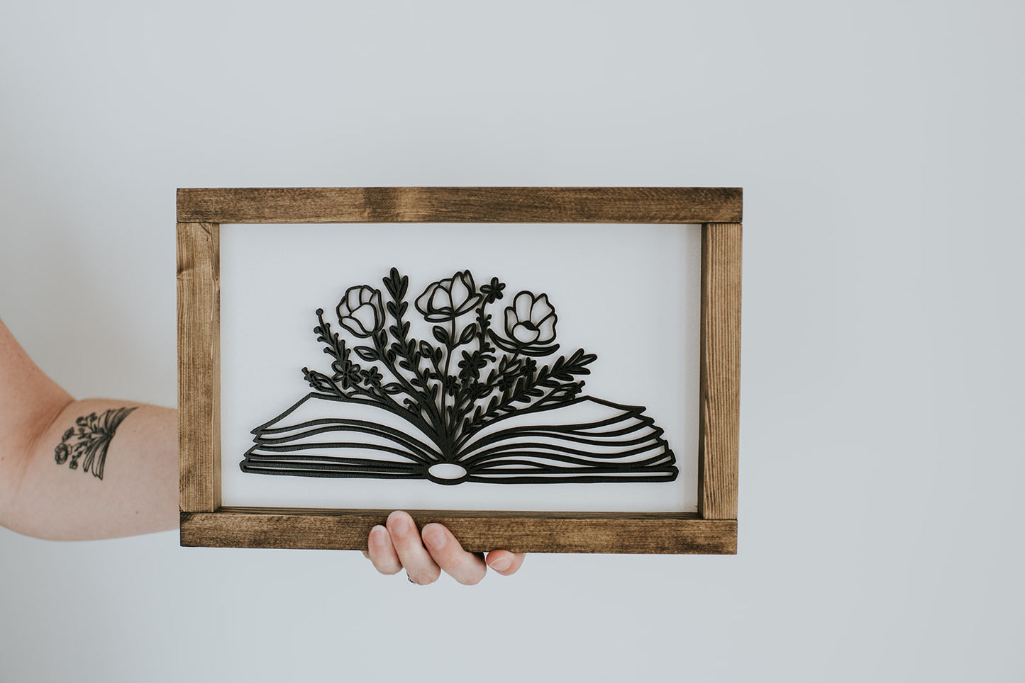 Floral Book Framed Sign image 1