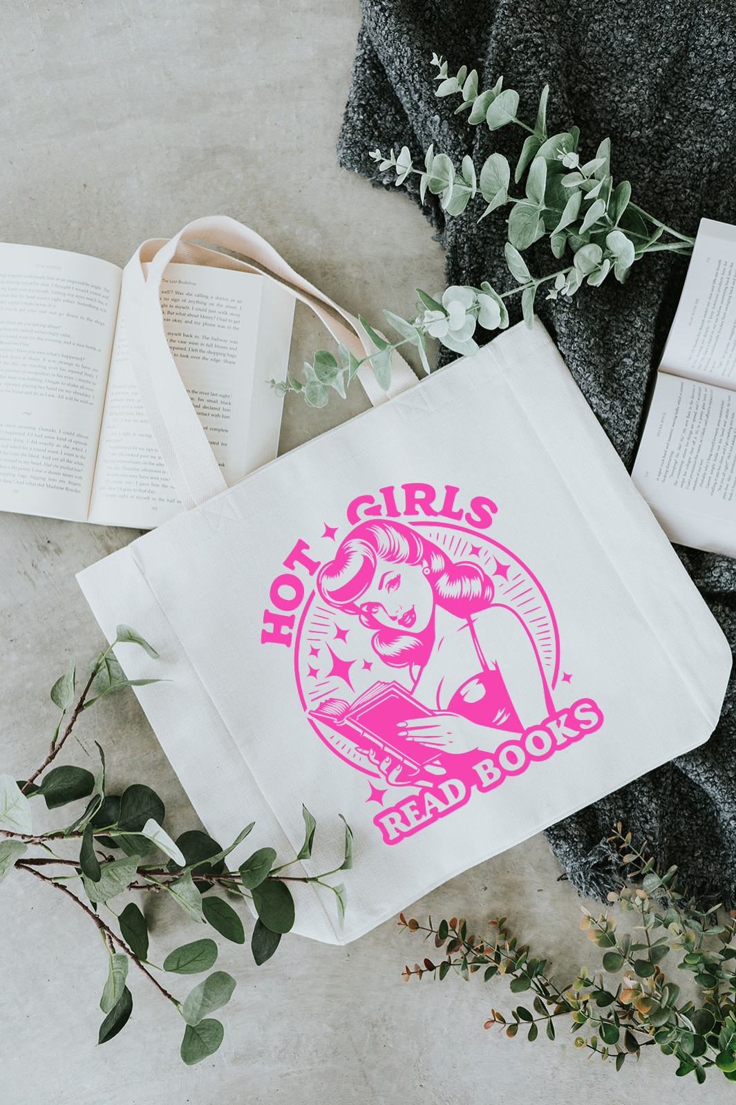 Hot Girls Read Books Tote Bag