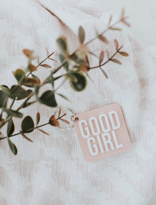 Good Girl Square Acrylic Keychain image 0
