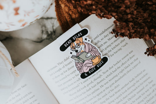 Read, Relax & Ruff Ruff Magnetic Bookmark image 0