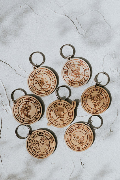 Book Club Wooden Keychain  image 0