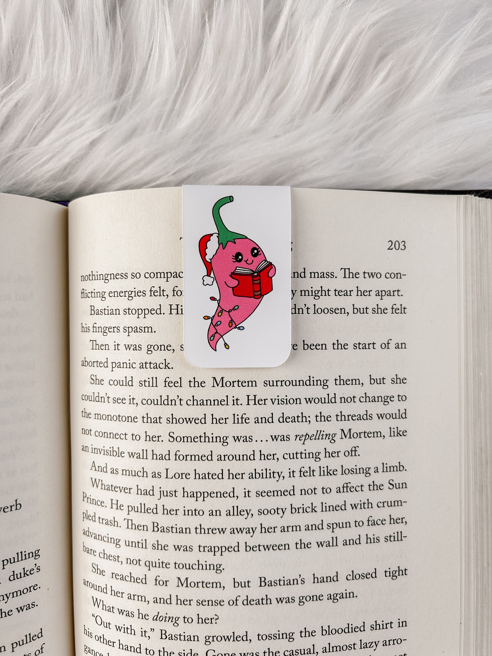 Festive Chili Pepper Magnetic Bookmark image 0