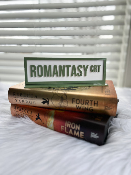 Romantasy Crt Shelf Sign image 0