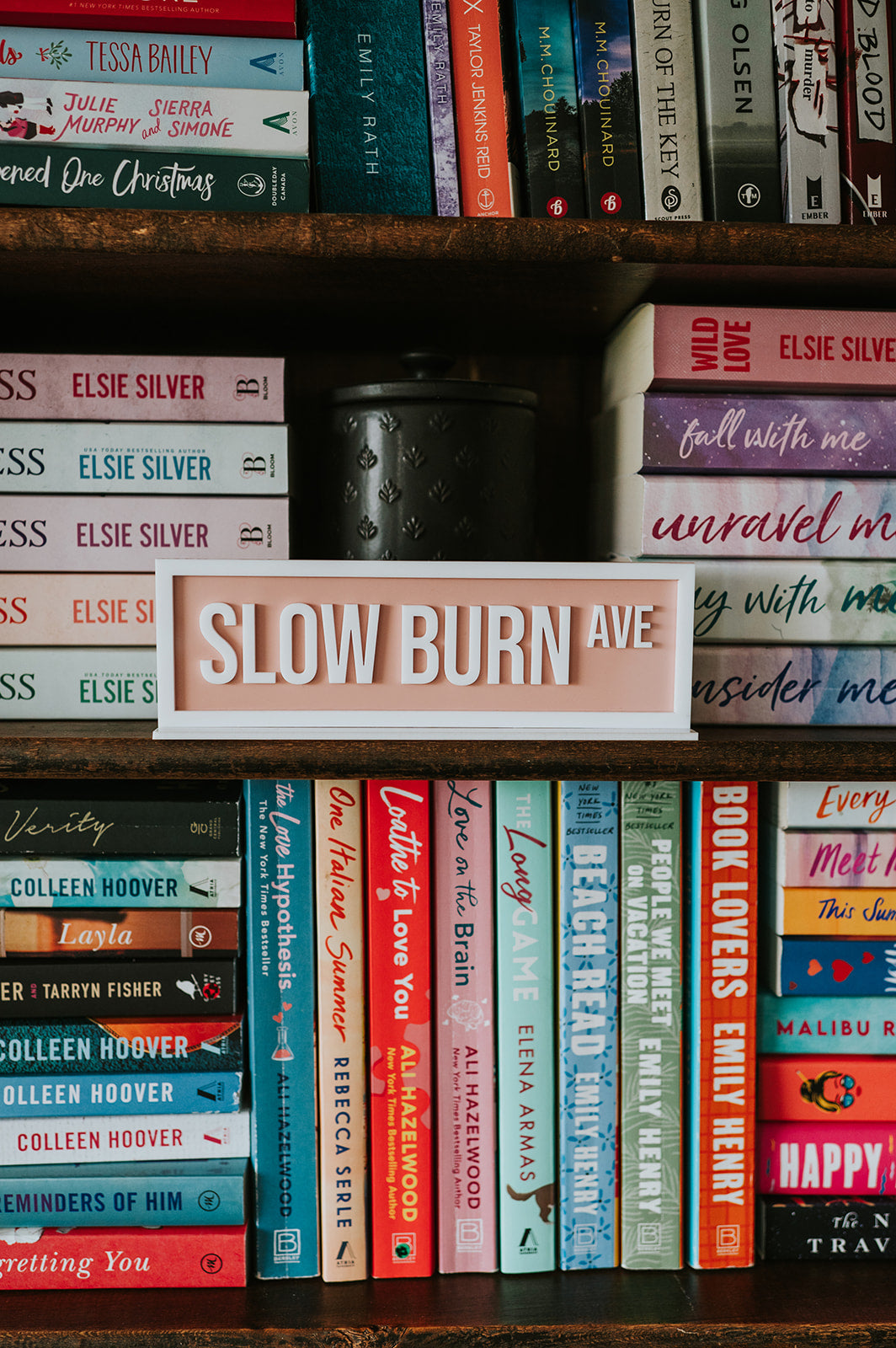 Slow Burn Ave Shelf Sign image 0