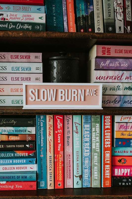 Slow Burn Ave Shelf Sign image 0