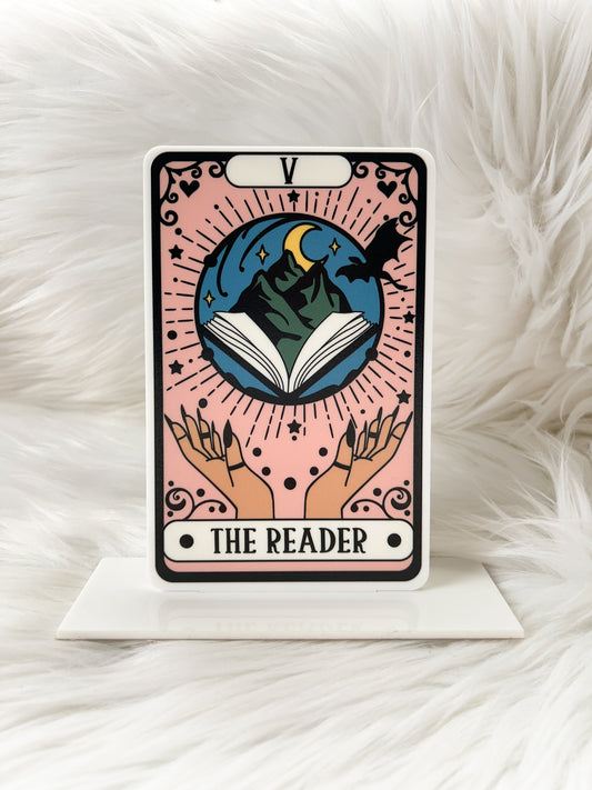 The Reader Tarot Card Acrylic Shelf Sitter w/ Stand image 0