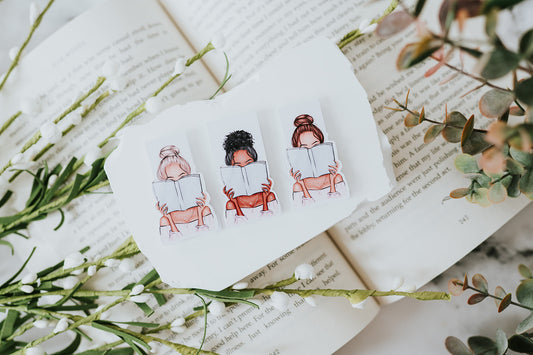 Reading Girl Magnetic Bookmark image 0
