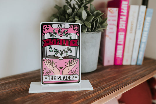 The Smut Reader Tarot Card Acrylic Shelf Sitter w/ Stand image 0