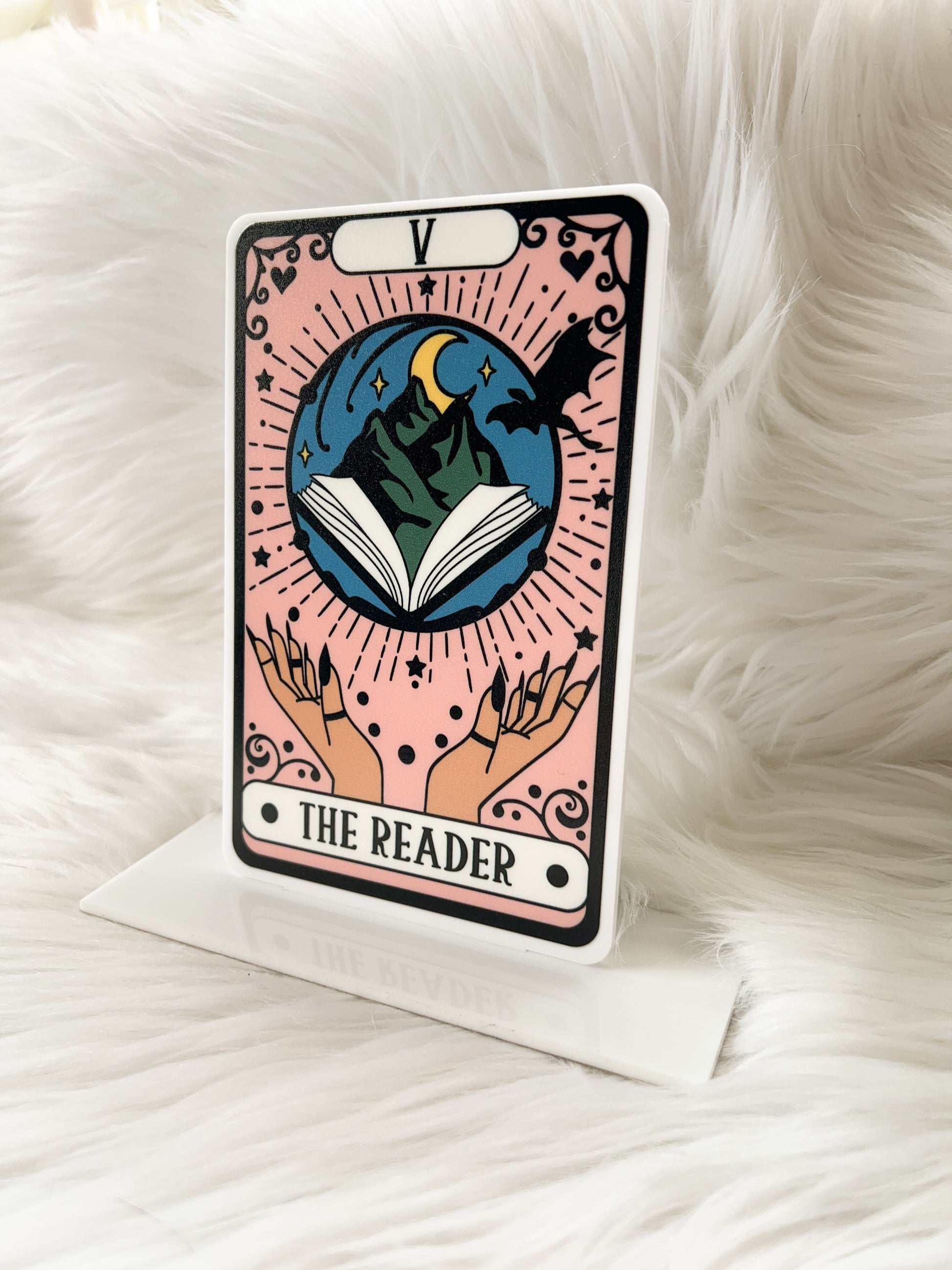 The Reader Tarot Card Acrylic Shelf Sitter w/ Stand image 1