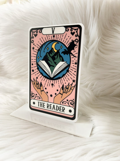 The Reader Tarot Card Acrylic Shelf Sitter w/ Stand image 1