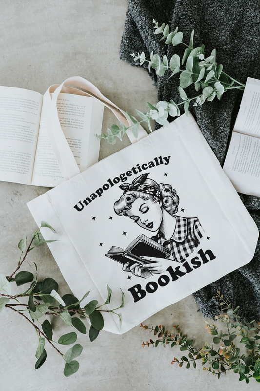 Unapologetically Bookish Linen Tote Bag image 0