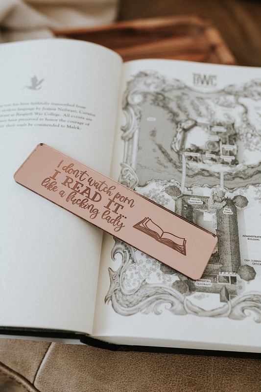 I Read It .. Rose Gold Mirror Acrylic Bookmark image 0