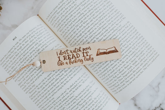 I Read It .. Wooden Bookmark image 0