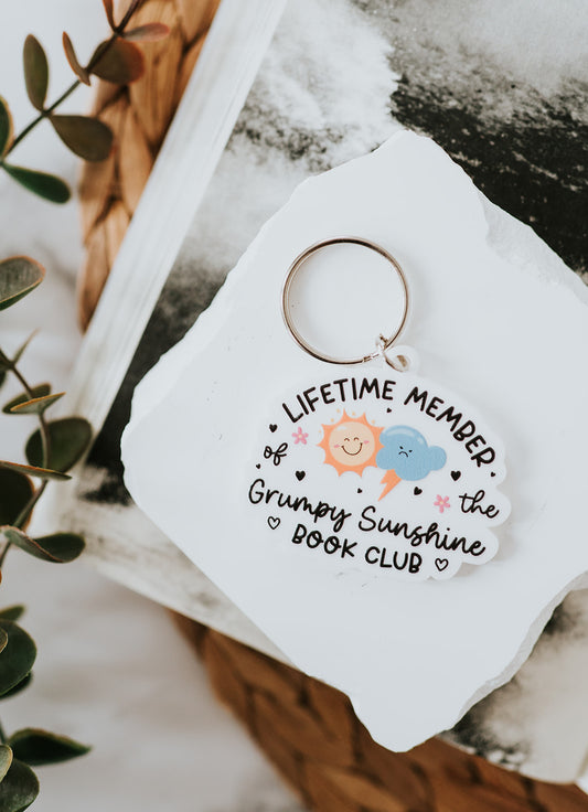 Grumpy Sunshine Book Club Keychain image 0