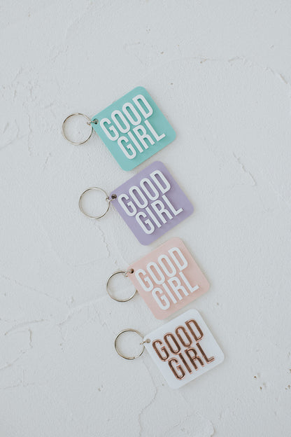 Good Girl Square Acrylic Keychain image 4