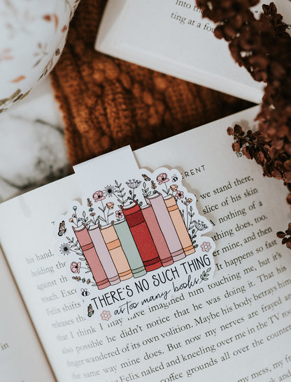 No Such Thing Floral Books Magnetic Bookmark image 0