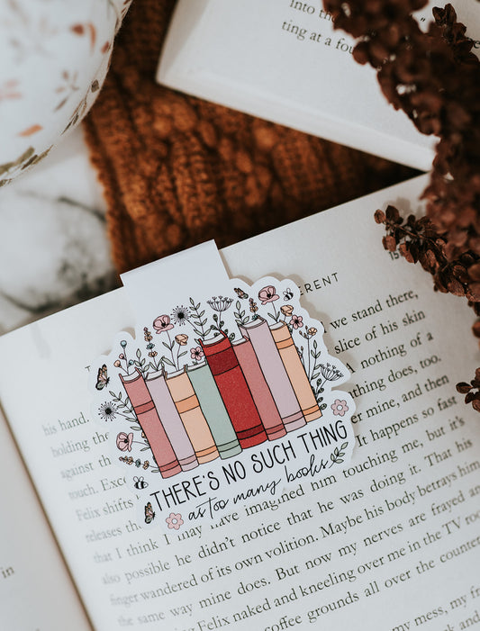 No Such Thing Floral Books Magnetic Bookmark image 0