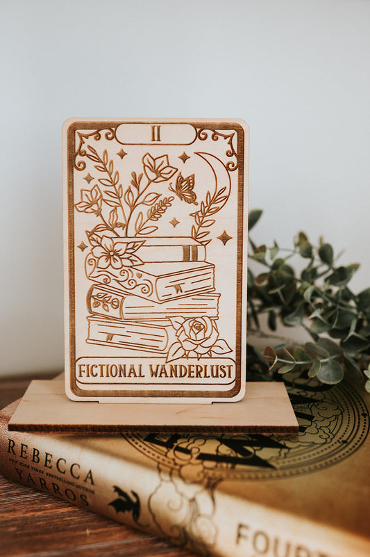 Fictional Wanderlust Tarot Card Shelf Sitter w/ Stand image 0