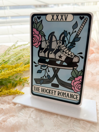 Hockey Romance Tarot Card Acrylic Shelf Sitter w/ Stand