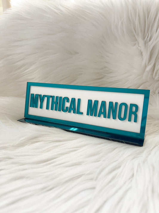 Mythical Manor Street Sign