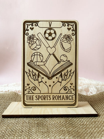 The Sports Romance Tarot Card Wood Sign