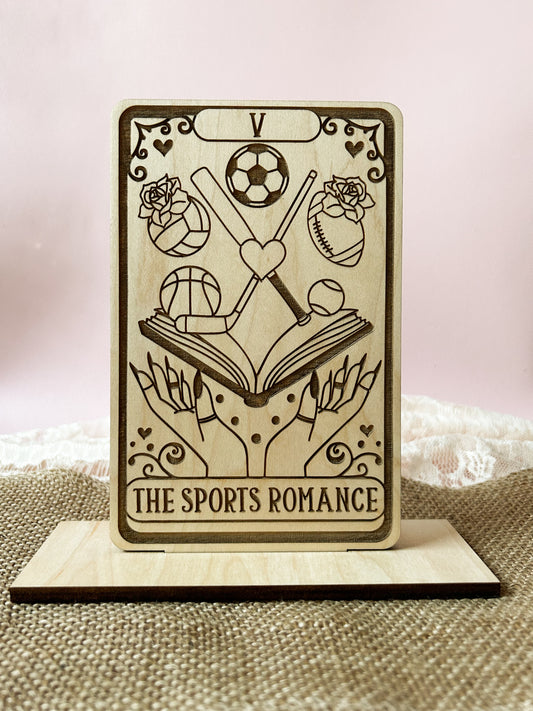 The Sports Romance Tarot Card Wood Sign