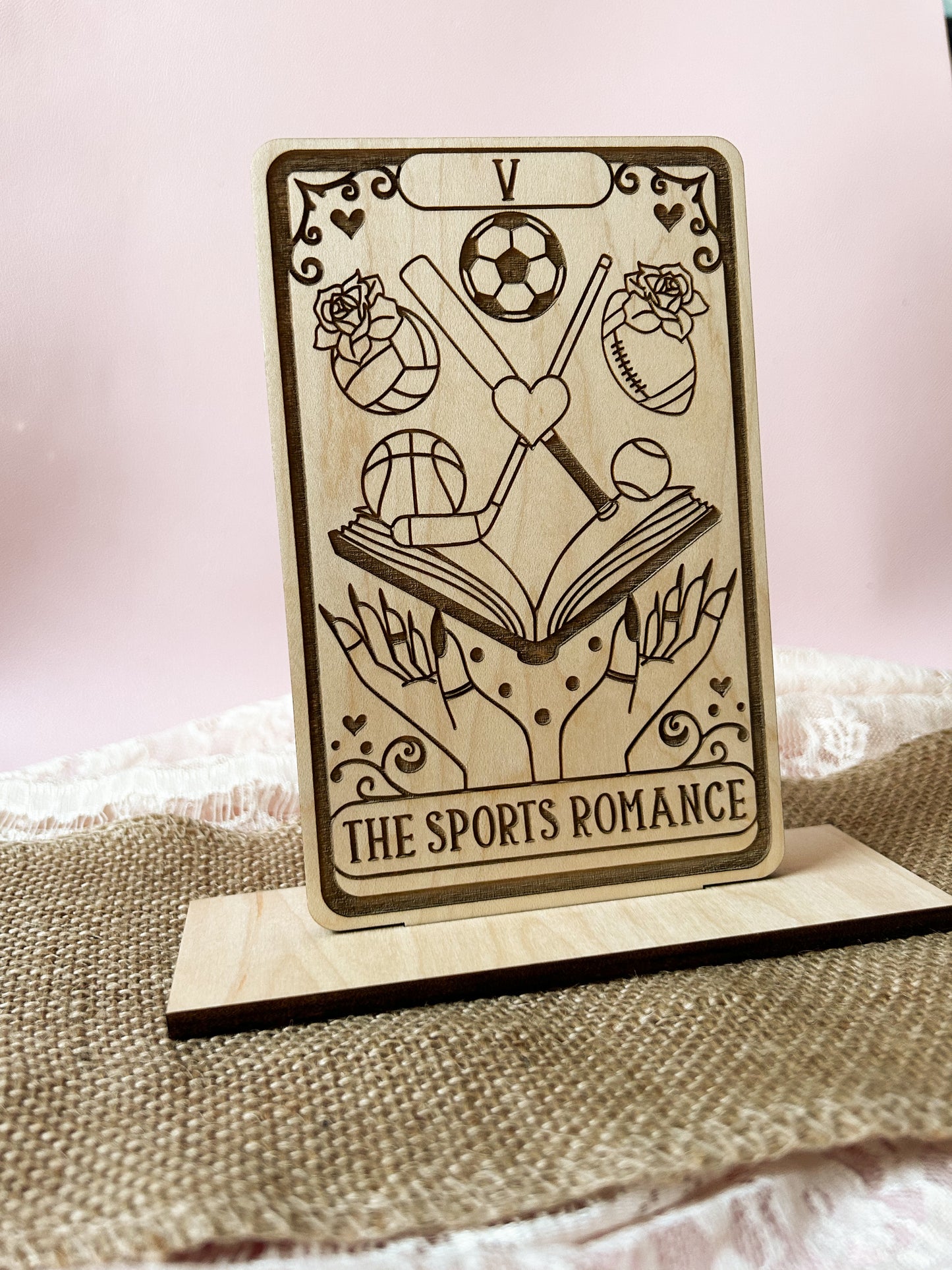 The Sports Romance Tarot Card Wood Sign