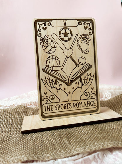 The Sports Romance Tarot Card Wood Sign
