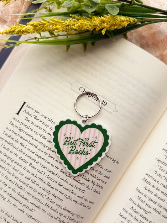 But First Books Acrylic Keychain