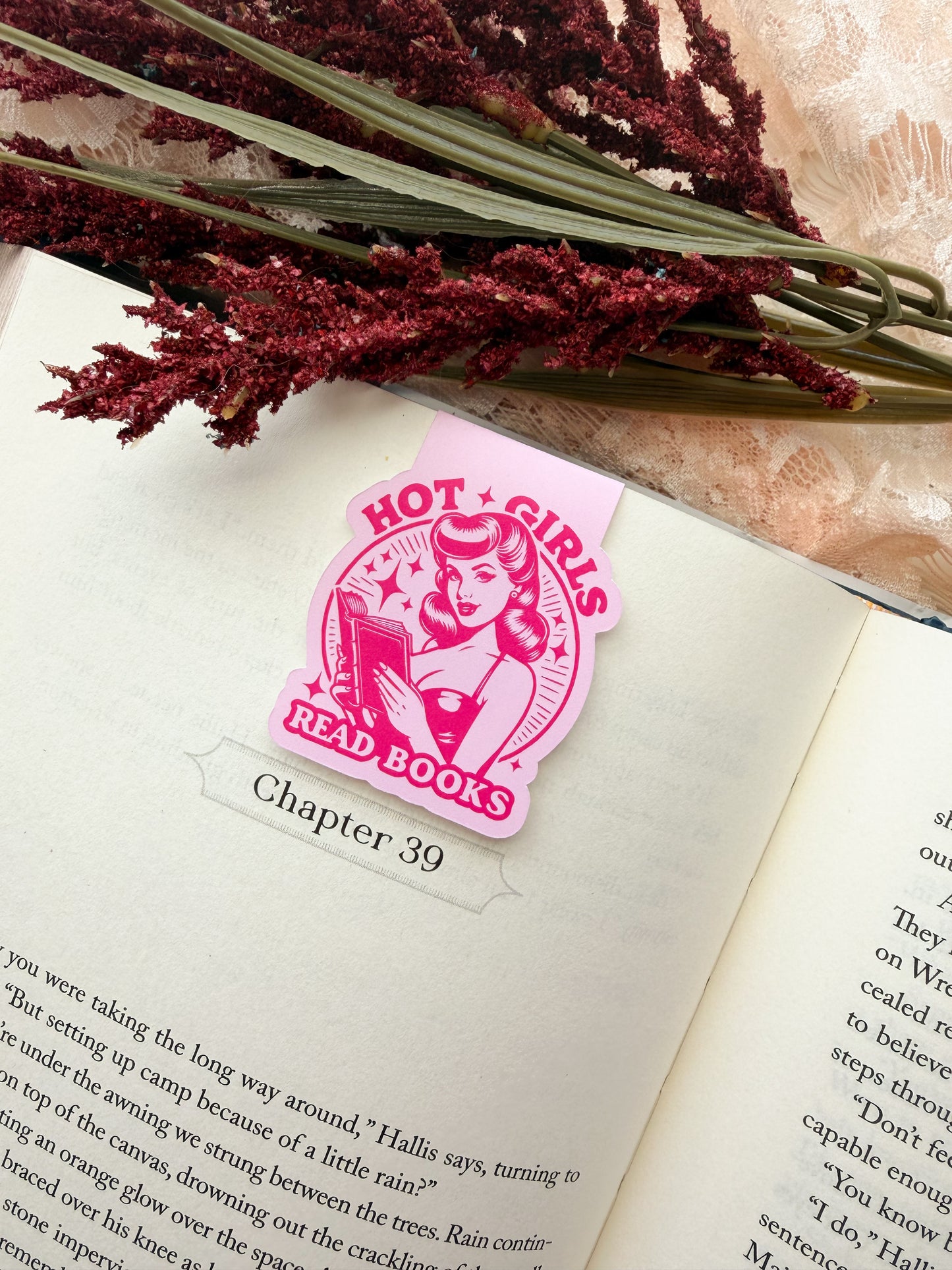 Hot Girls Read Books Magnetic Bookmark