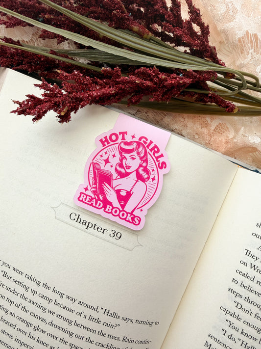 Hot Girls Read Books Magnetic Bookmark