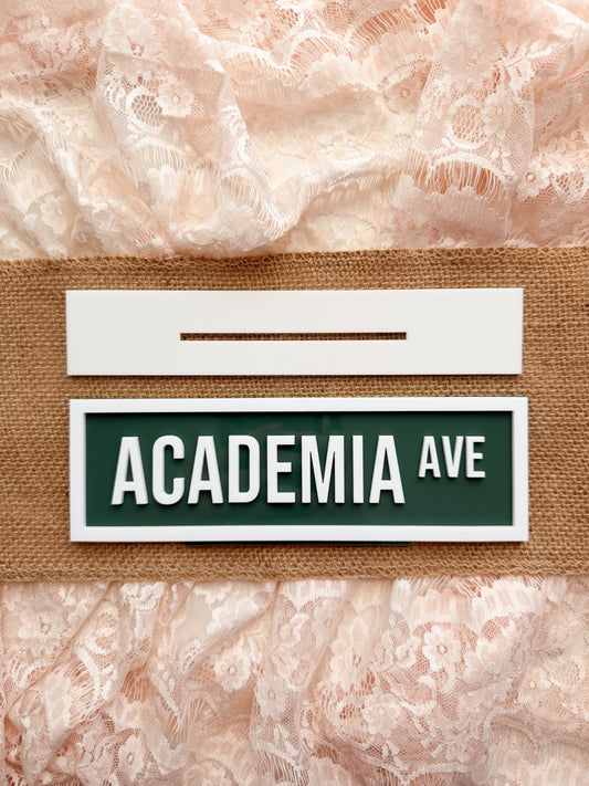 Academia Ave Street Sign