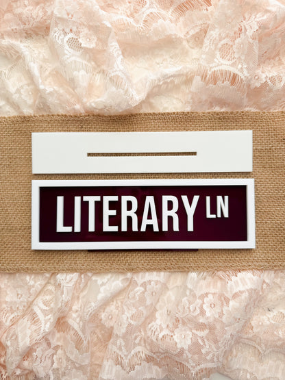 Literary Ln Street Sign