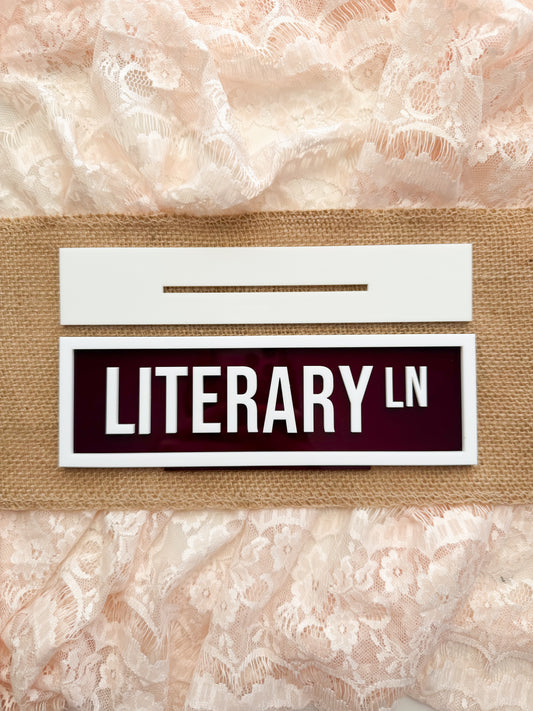 Literary Ln Street Sign
