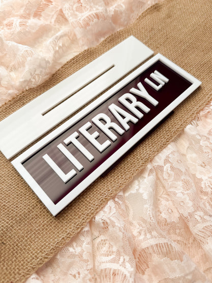 Literary Ln Street Sign