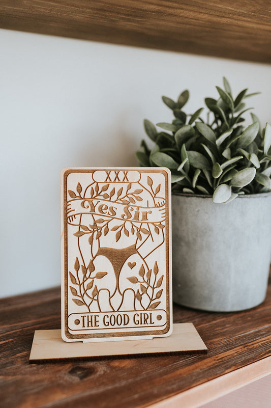 The Good Girl Tarot Card Shelf Sitter w/ Stand image 0